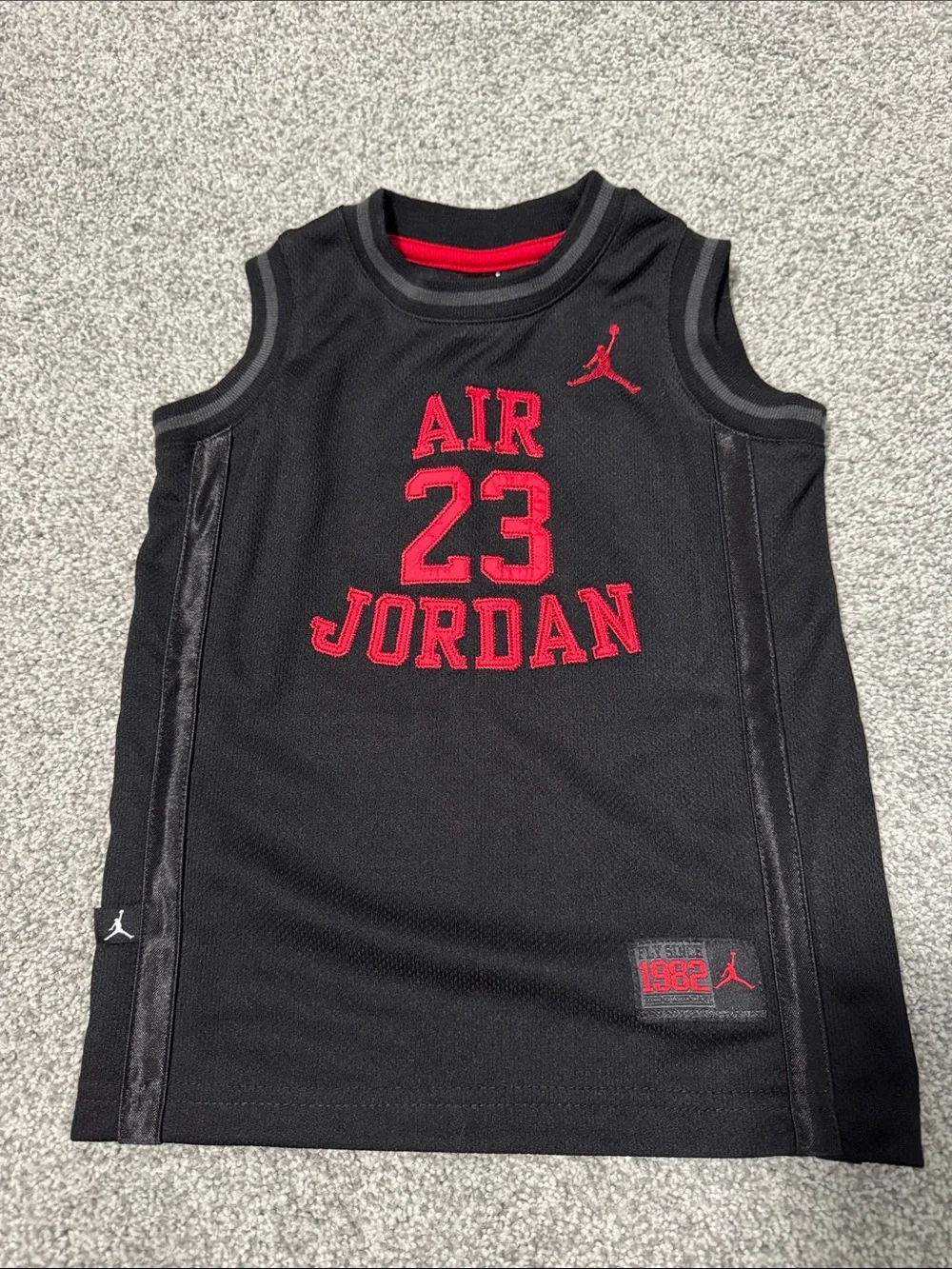 Jordan Black & Red 'Air 23' Kids Basketball Tank